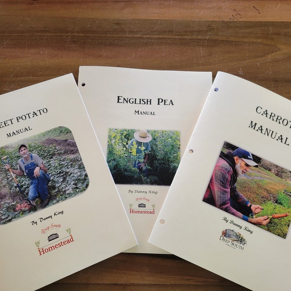 Trio - Sweet Potato, English Pea, and Carrot Manuals  ( Hard copy BOOKS)