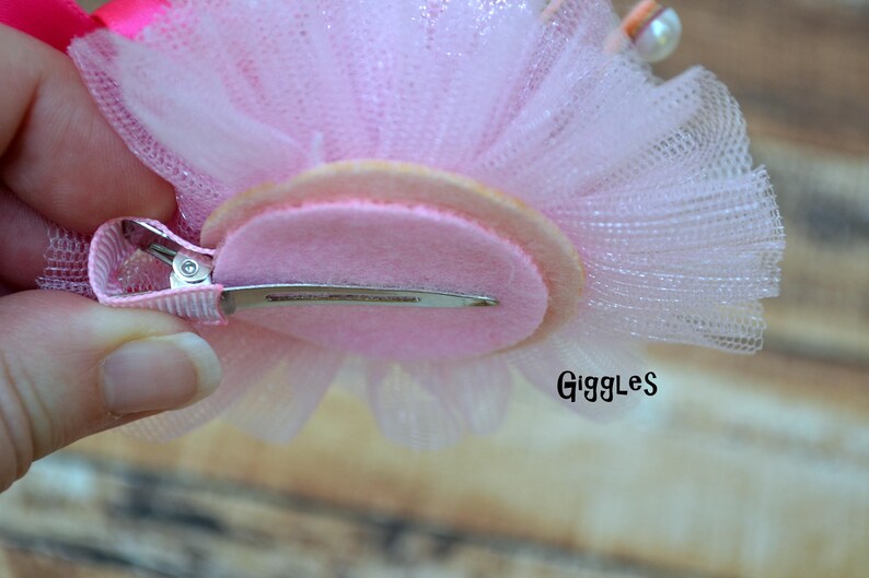 Birthday Glitter Tulle Crown Bow Headband OR Hair Clip 1st 2nd 3rd 4th Birthday Number Tiara Elastic Headband Gold Pink White Pearl