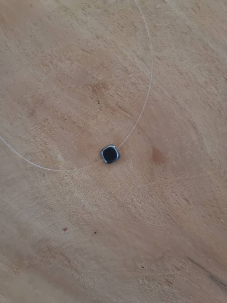 Custom Invisible Necklace Transparent Nylon Fishing Line Square Black ...