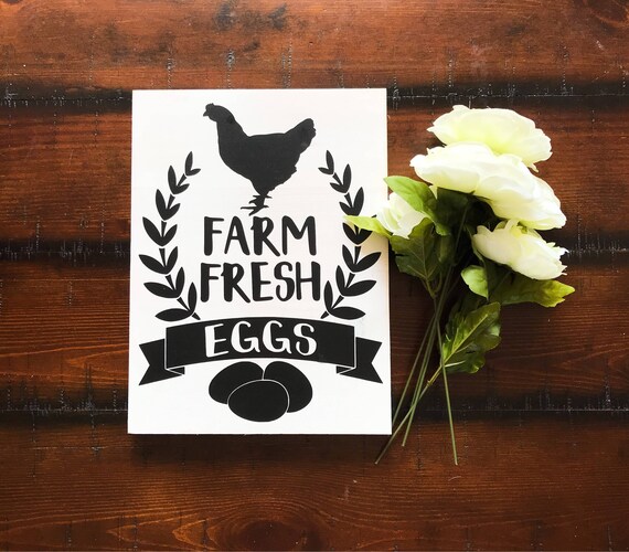 Farm Fresh Eggs Farm To Table Kitchen Decor Kitchen Sign Etsy