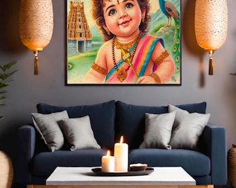 Murugan Print: Hindu God Digital Art (Digital Download)