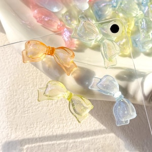 10stk schimmernde Bogen Acryl Perlen, DIY Armband/Halskette/Telefon Charme, Schmuck machen Zubehör
