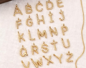 Vergoldete Anfangsbuchstaben Anhänger, DIY Schmuckherstellung
