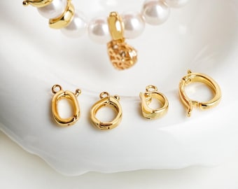 Gold-Plated Pendant Connector, Necklace & Bracelet Connector, Jewelry Findings