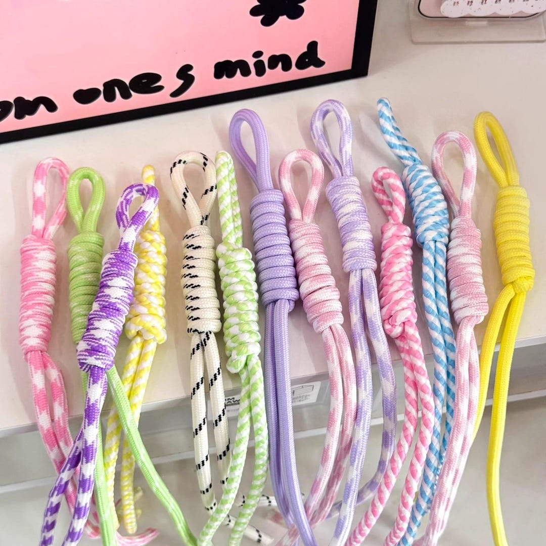 Little Keychain Rope Colorful Handmade Rope,keychain or Bag Rope Accessories,cell Phone ...