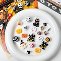 Halloween Ceramic Jewelry Beads, Pumpkin Ghost Pendants