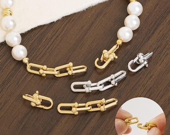 18K Gold Filled End Clasp, DIY Bracelet Necklace Connector