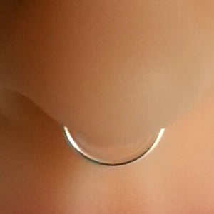 Fake Nose Ring Nose Stud Septum Cartilage Ear Seamless Sterling Silver  18 gauge, 20 gauge, 21 gauge  8mm, 9mm,1 0mm