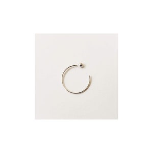 Nose Hoop Ring Dainty Tiny Very Small and Thin Huggie 24g Sterling Silver 6mm 7mm 8mm