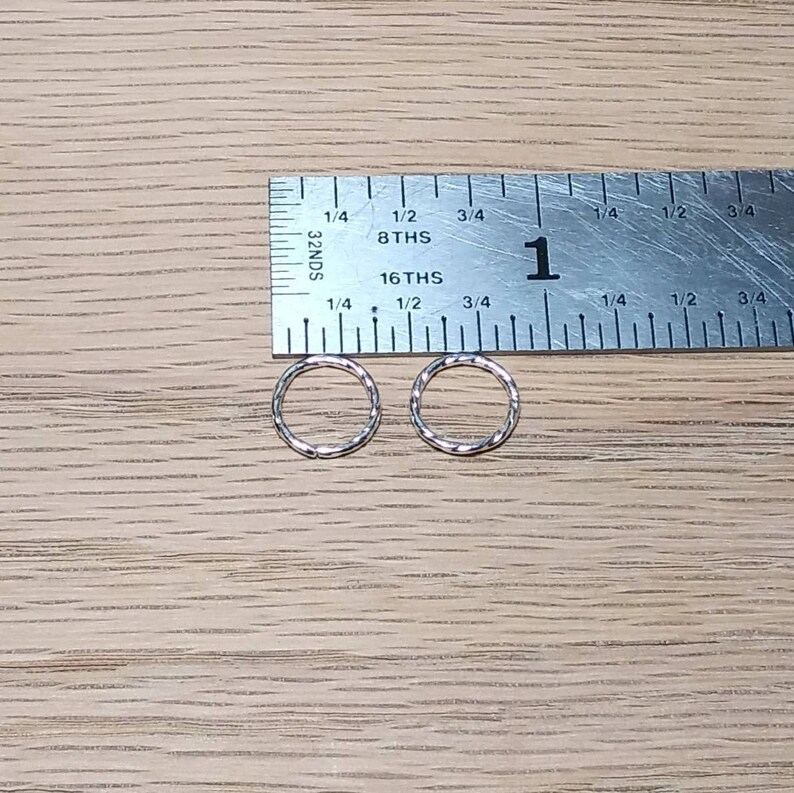 10.25mm.40 in 1 Pair Shiny Fine Silver Endless Twisted Ear Hoops 18 Gauge