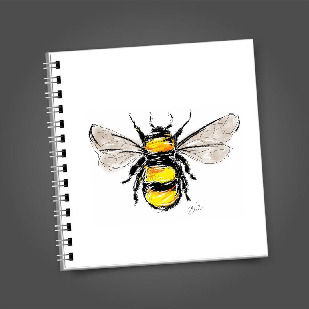 Bee Notebook // Bee Notepad // Bee Sketchbook // Stocking Stuffers