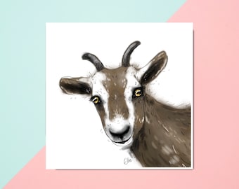 Goat card // funny goat card // goat gifts // goat birthday card // thank you teacher cards uk // birthday card funny // funny animal cards