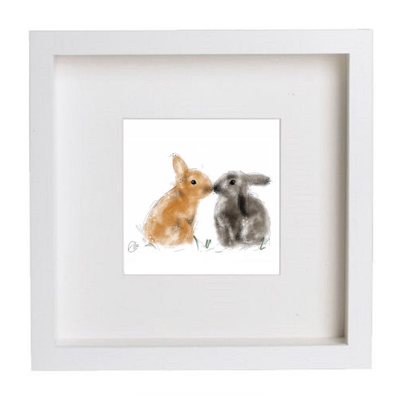 framed bunny pictures for nursery