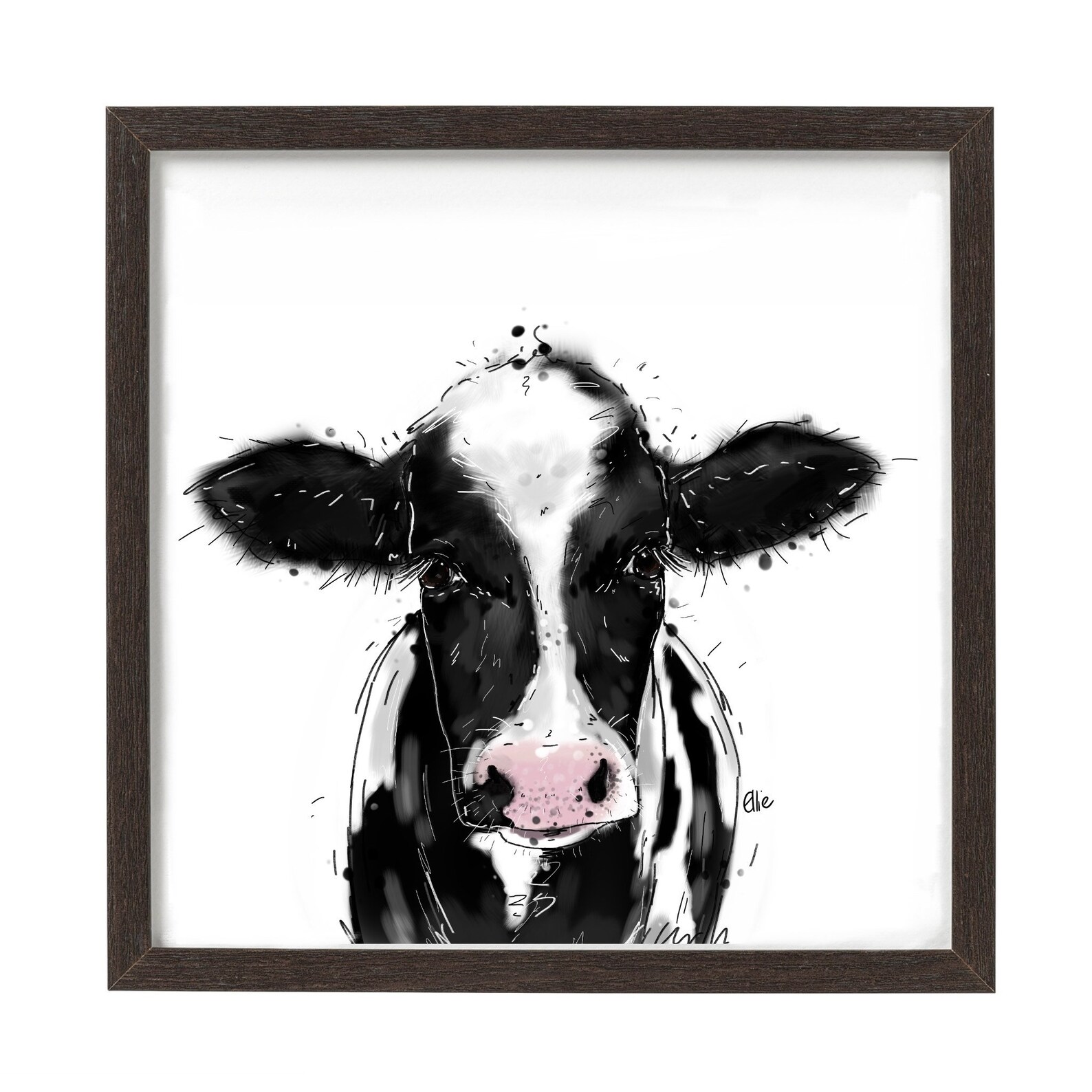 Framed cow art print // dairy cow art print // cow gifts // Etsy