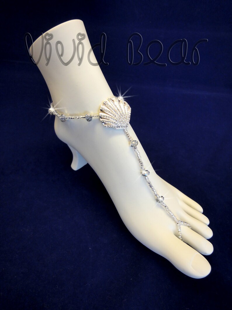 seashell barefoot sandals