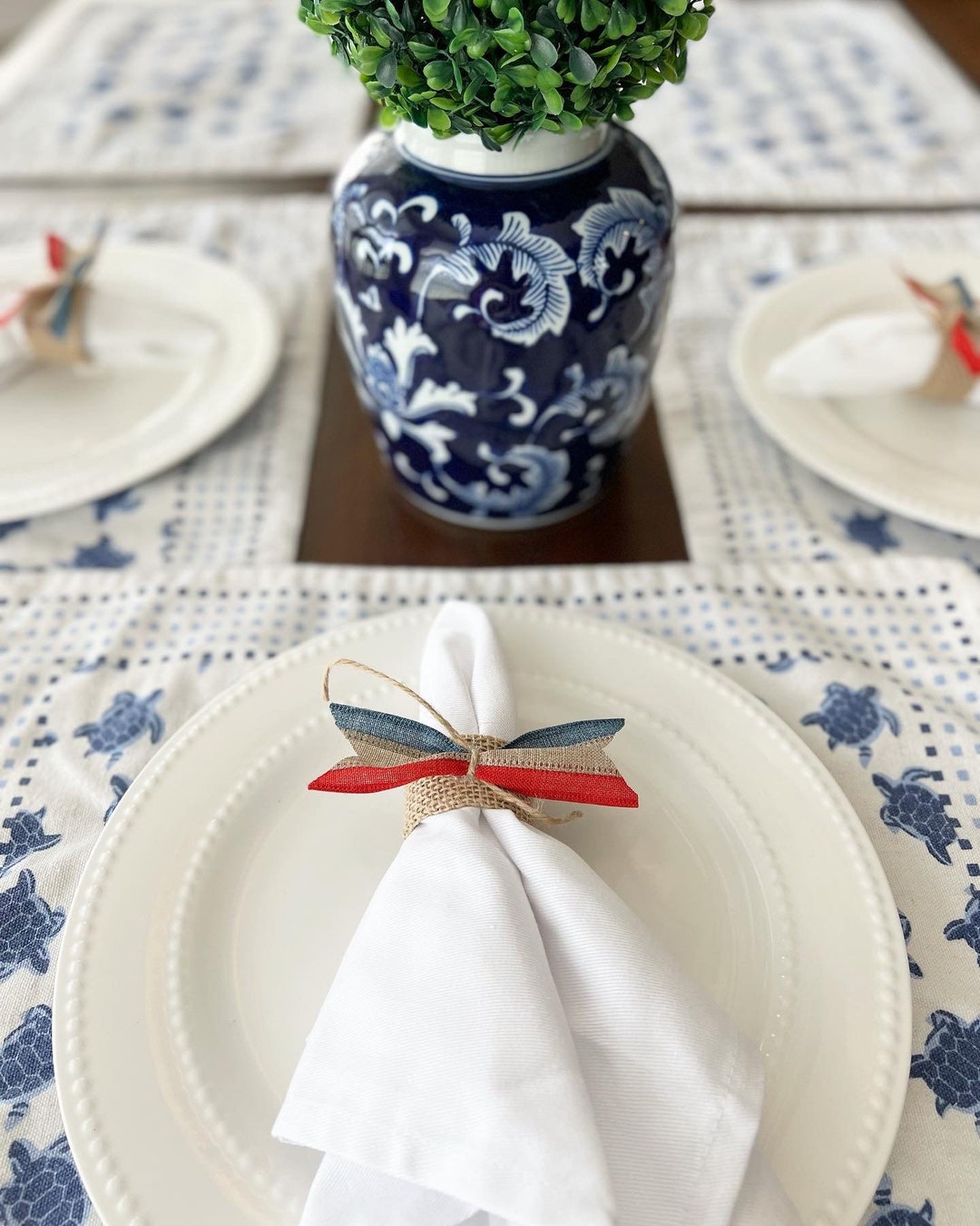 July 4th Napkin Rings . Independence Day Napkin Holders . Red Etsy