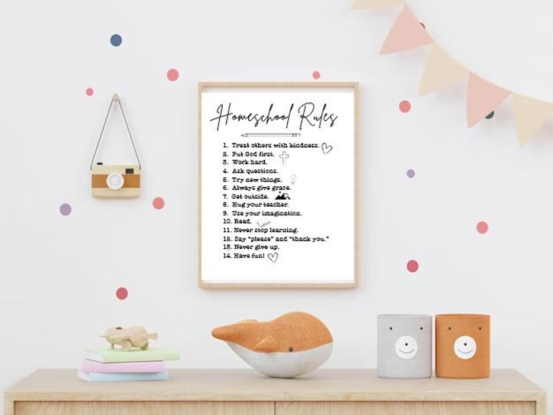 Homeschool Rules . Homeschool Poster . Homeschool Printable ...