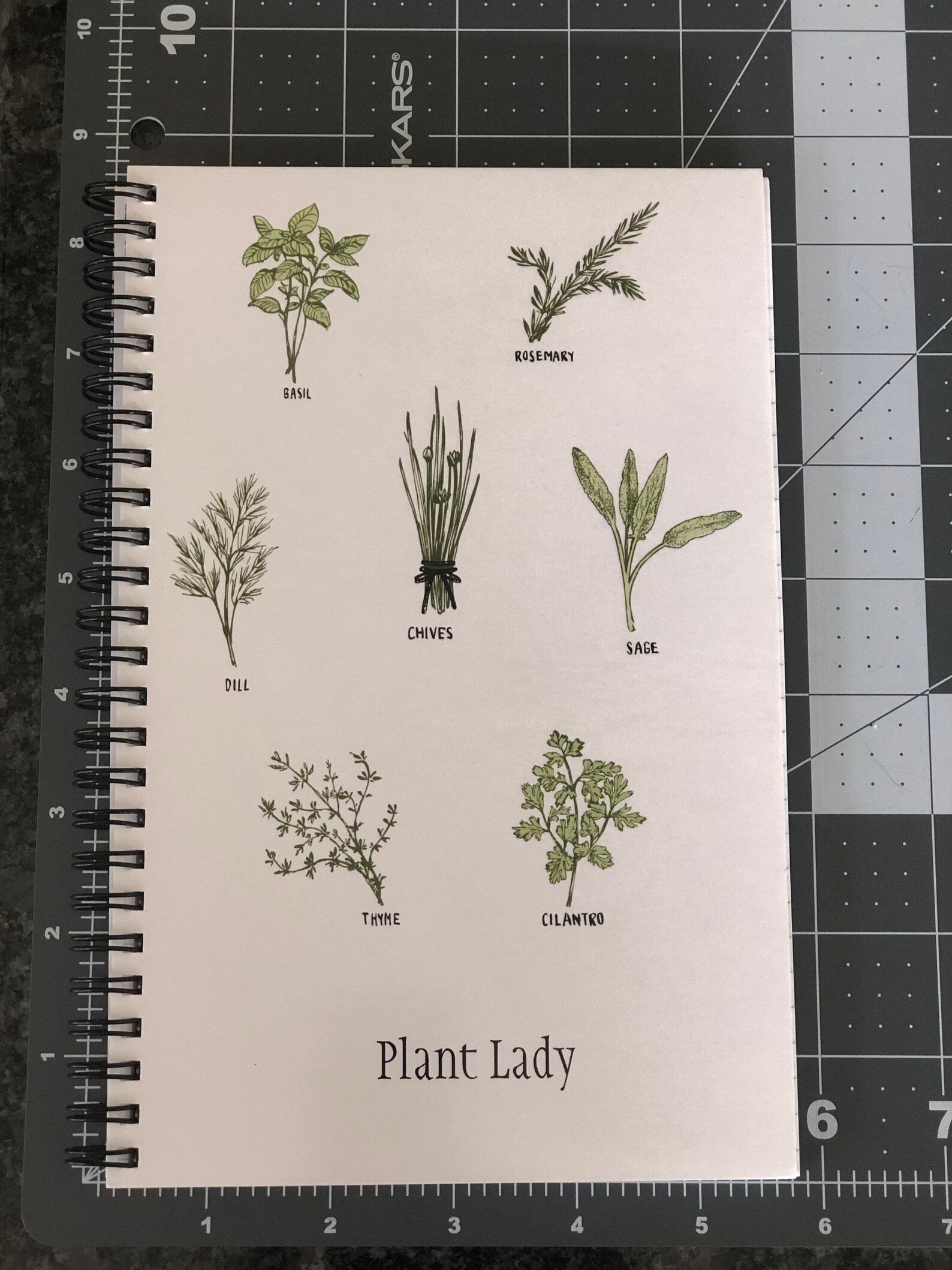Plant Lady Notebook. Herbs and Plants Spiral Notebook with Etsy