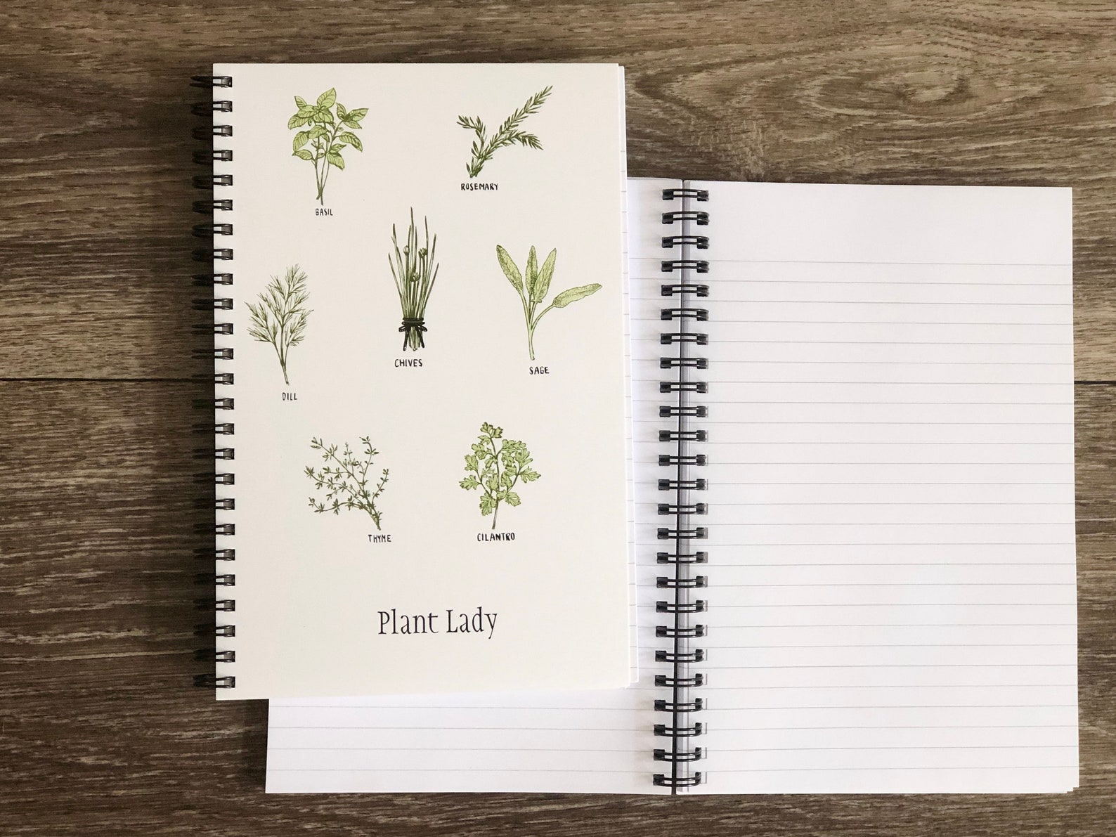 Plant Lady Notebook. Herbs and Plants Spiral Notebook with Etsy
