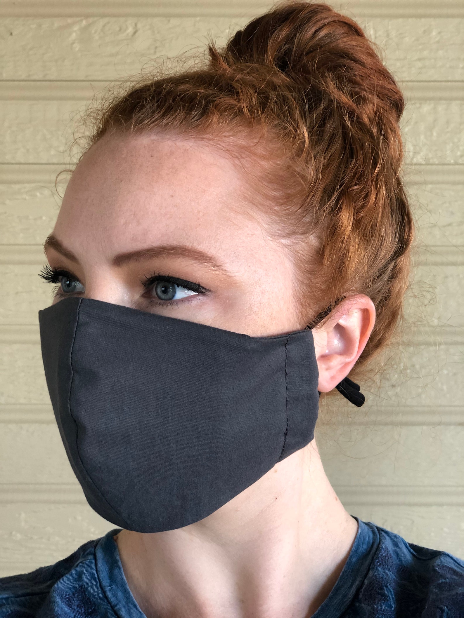 Charcoal Gray Face Mask with filter pocket wire nose and Etsy