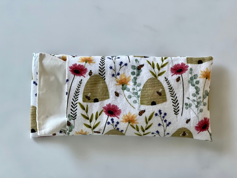 Floral Beehive Flannel Microwave Heating Pad With Washable Etsy