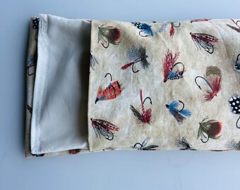 Fishing Lures Microwave Heating Pad with Washable Cover. Rice and Flaxseed heating pack. Fisherman Cotton Removable Cover. Father's Day Gift