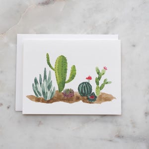 Tarjeta de jardín de cactus