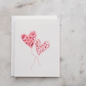 Duo Heart Balloons Card