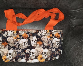 Skull and Flower Purse