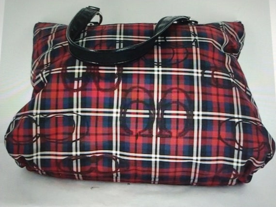 Coach Poppy Tartan Vintage Tote - image 4