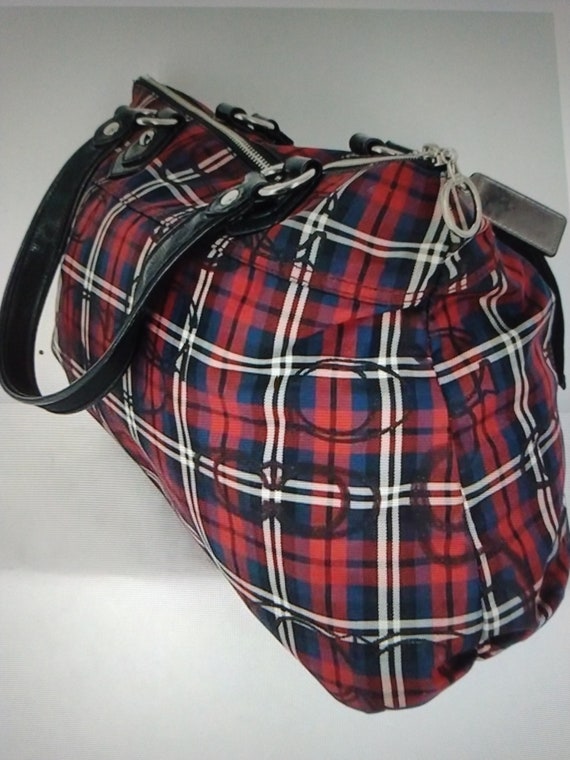 Coach Poppy Tartan Vintage Tote - image 3