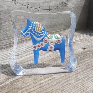 Mats Jonasson Dalecarlia Dala Blue Horse Large Sculpture, signed and numbered