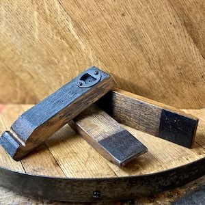 Whiskey barrel beer bottle opener, groomsman bourbon lovers gift, rustic barrel stave barware for bachelor party, man cave beer lover opener