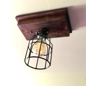 Rustic farmhouse light for country kitchen decor, wooden beam ceiling fixture, strip light replacement with pendant lights, flush mount