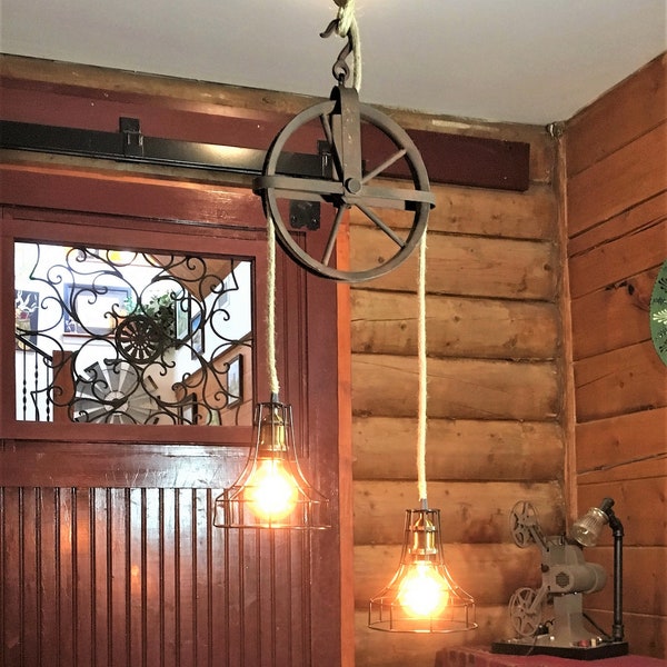 Farmhouse Pulley Lighting