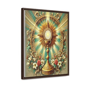 Blessed Sacrament Framed Canvas, Gallery Canvas Wraps, Vertical Frame