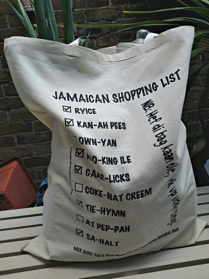 Large Eco Friendly Grocery/supper Market Tote Bag Jamaican Etsy UK