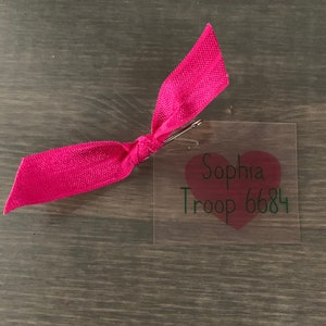 80 heart swap kits, set of 80 diy swaps, kits personalized with name and troop number