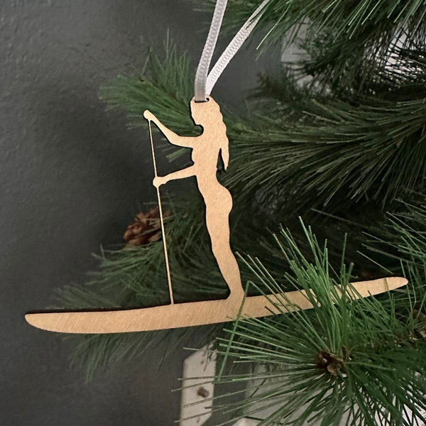 SUP ornament, stand up paddle board ornament