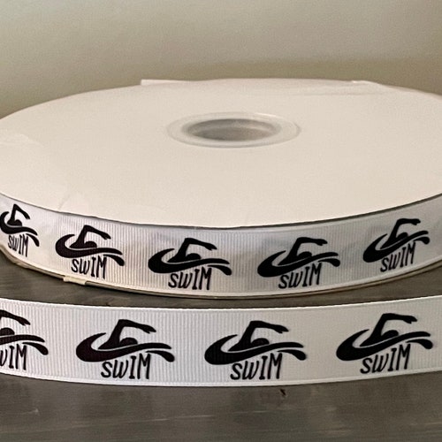 Swim Ribbon 7/8 Grosgrain Ribbon Gift for Swimmer Etsy