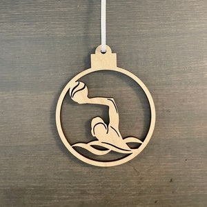 water polo ornament, wooden water polo ornament, water polo team gift