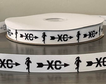 xc - Cinta de cross country, cinta de grosgrain de 22 mm para moños, cinta de cross country para manualidades