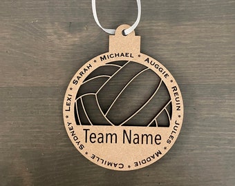 waterpolo ornament, water polo coach gift, water polo senior gift, water polo ornament personalized with team name and players' names