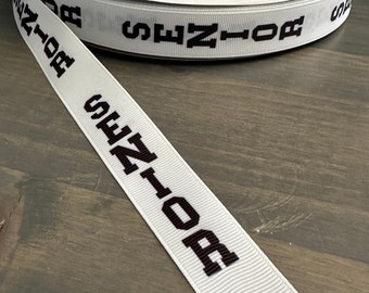 senior ribbon, 7/8" ribbon for bows, senior ribbon for decorating mums