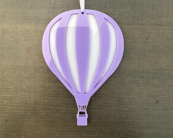 hot air balloon ornament, Christmas ornament, choose your colors