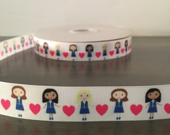 daisy scout ribbon, 7/8" grosgrain ribbon, scouting ribbon to make hair bows, troop craft