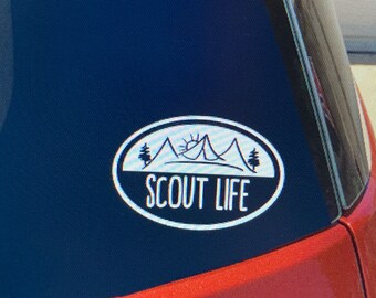 scout life sticker, scout camping decal, scout camp vinyl decal, scout sticker, tent camping