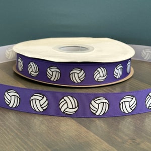 Volleyball Ribbon - 7/8 inch Printed Grosgrain Ribbon – Flippin