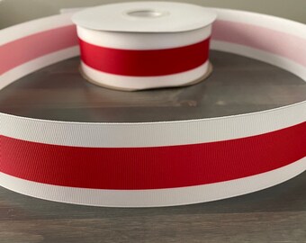 Grosgrain Ribbon Colors Cranberry OR Navy with White StitchingAssorted YardagesCraft Supplies*