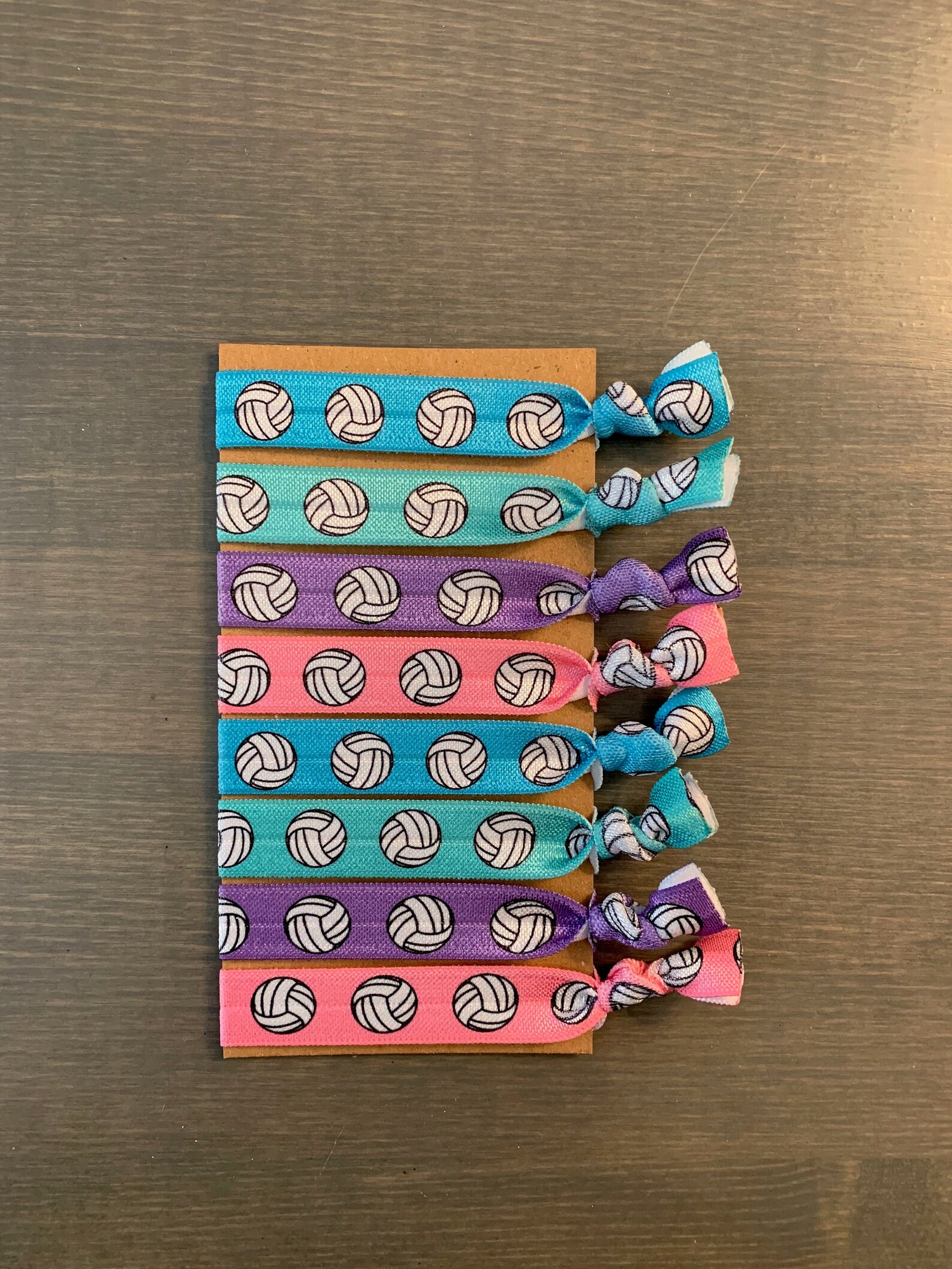Volleyball Hair Ties Set of 8 Creaseless Hair Ties Etsy